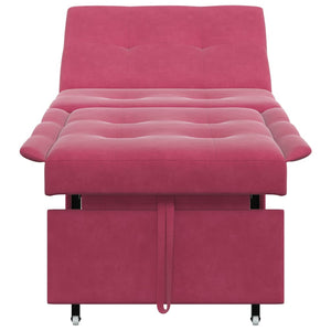 Canapé-lit Rouge bordeaux 67 x 194 x 38 cm Velours