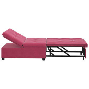 Canapé-lit Rouge bordeaux 67 x 194 x 38 cm Velours