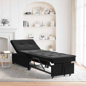 Canapé-lit Noir 67 x 194 x 38 cm Velours