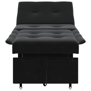 Canapé-lit Noir 67 x 194 x 38 cm Velours