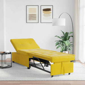 Canapé-lit Jaune 67 x 194 x 38 cm Velours