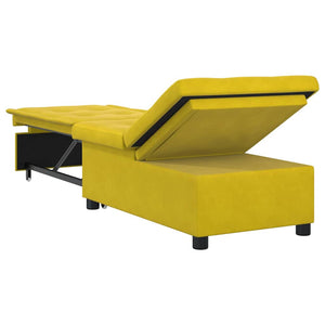 Canapé-lit Jaune 67 x 194 x 38 cm Velours