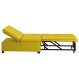 Canapé-lit Jaune 67 x 194 x 38 cm Velours