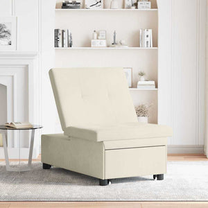 Canapé-lit Crème 67 x 194 x 38 cm Velours