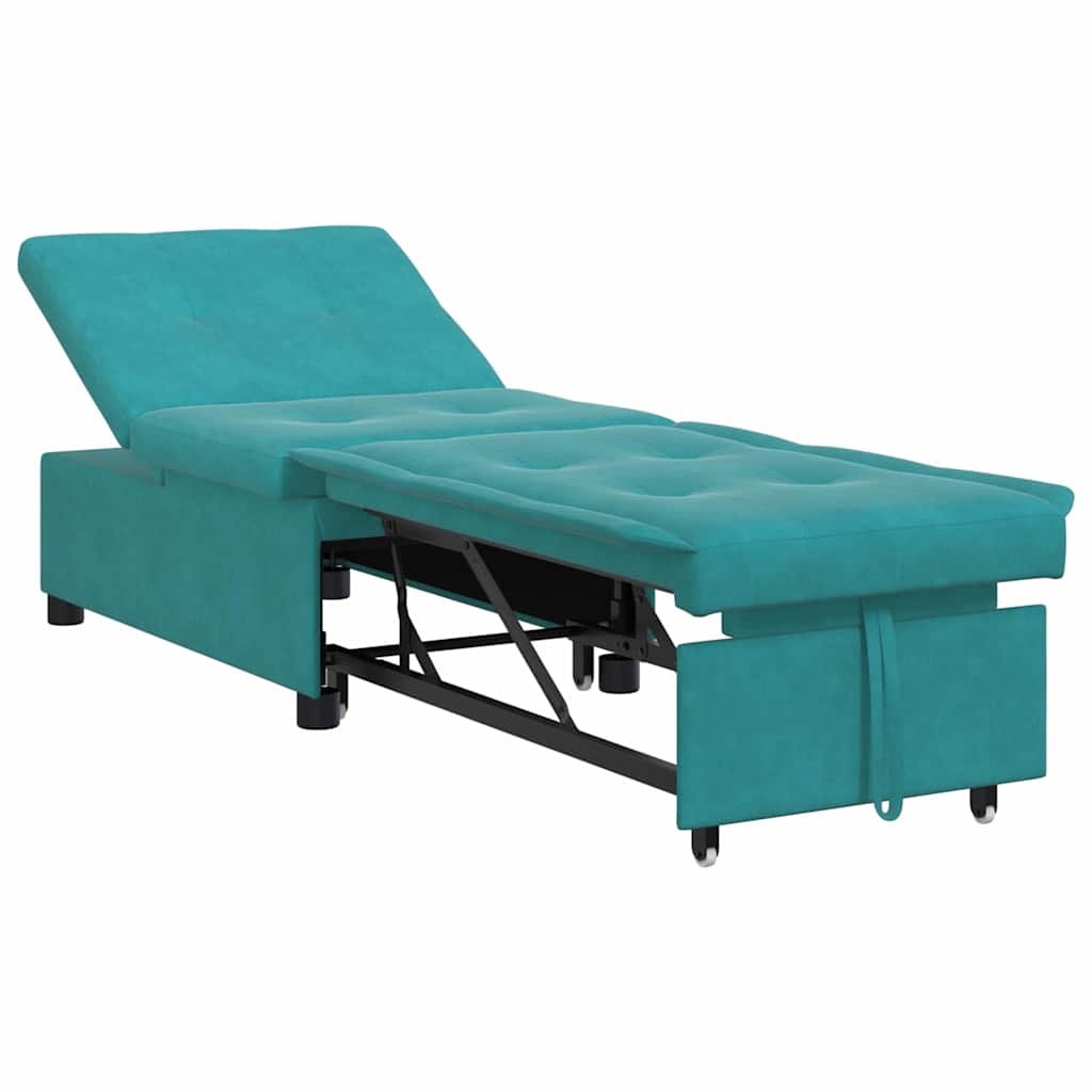Canapé-lit Turquoise 67 x 194 x 38 cm Velours