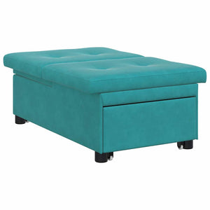 Canapé-lit Turquoise 67 x 194 x 38 cm Velours