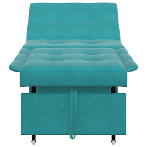 Canapé-lit Turquoise 67 x 194 x 38 cm Velours