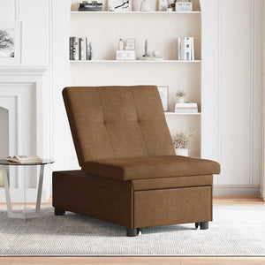 Canapé-lit Marron 67 x 194 x 38 cm Cuir suédé faux
