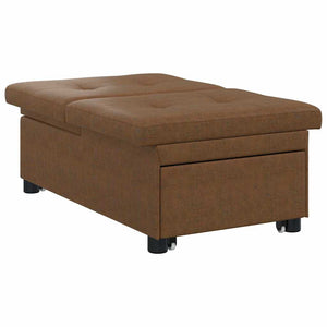 Canapé-lit Marron 67 x 194 x 38 cm Cuir suédé faux