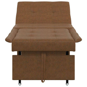 Canapé-lit Marron 67 x 194 x 38 cm Cuir suédé faux