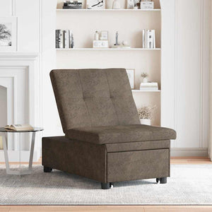Canapé-lit Gris foncé 67 x 194 x 38 cm Cuir suédé faux