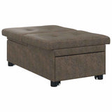 Canapé-lit Gris foncé 67 x 194 x 38 cm Cuir suédé faux