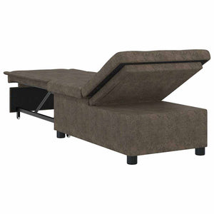 Canapé-lit Gris foncé 67 x 194 x 38 cm Cuir suédé faux