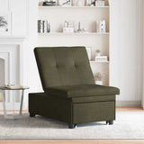Canapé-lit Vert armée 67 x 194 x 38 cm Cuir suédé faux