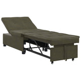 Canapé-lit Vert armée 67 x 194 x 38 cm Cuir suédé faux