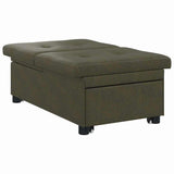 Canapé-lit Vert armée 67 x 194 x 38 cm Cuir suédé faux