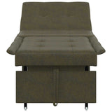 Canapé-lit Vert armée 67 x 194 x 38 cm Cuir suédé faux