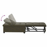 Canapé-lit Vert armée 67 x 194 x 38 cm Cuir suédé faux