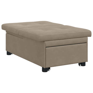 Canapé-Lit avec coussin Taupe 67 x 194 x 82 cm Contreplaqué