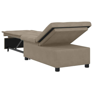 Canapé-Lit avec coussin Taupe 67 x 194 x 82 cm Contreplaqué