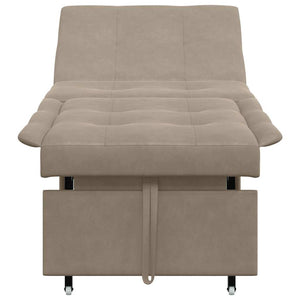 Canapé-Lit avec coussin Taupe 67 x 194 x 82 cm Contreplaqué