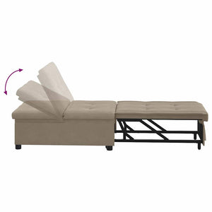 Canapé-Lit avec coussin Taupe 67 x 194 x 82 cm Contreplaqué