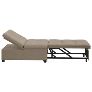 Canapé-Lit avec coussin Taupe 67 x 194 x 82 cm Contreplaqué