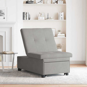 Canapé-Lit Gris clair 67 x 194 x 82 cm Tissu en microfibre