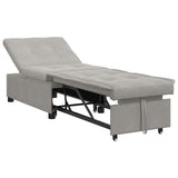 Canapé-Lit Gris clair 67 x 194 x 82 cm Tissu en microfibre
