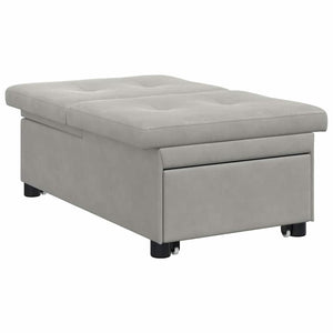 Canapé-Lit Gris clair 67 x 194 x 82 cm Tissu en microfibre
