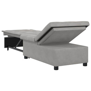 Canapé-Lit Gris clair 67 x 194 x 82 cm Tissu en microfibre