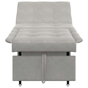 Canapé-Lit Gris clair 67 x 194 x 82 cm Tissu en microfibre