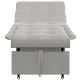 Canapé-Lit Gris clair 67 x 194 x 82 cm Tissu en microfibre