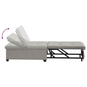 Canapé-Lit Gris clair 67 x 194 x 82 cm Tissu en microfibre
