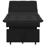 Canapé-Lit avec coussin Noir 67 x 194 x 82 cm Contreplaqué
