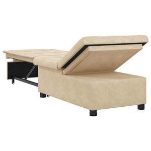 Canapé-Lit Crème 67 x 194 x 82 cm Tissu en microfibre