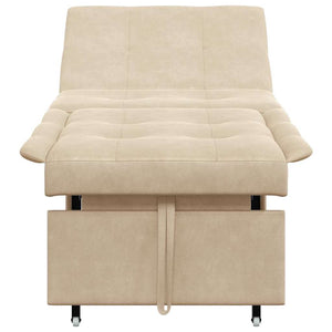 Canapé-Lit Crème 67 x 194 x 82 cm Tissu en microfibre