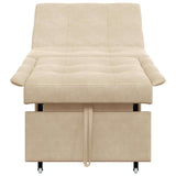 Canapé-Lit Crème 67 x 194 x 82 cm Tissu en microfibre