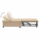 Canapé-Lit Crème 67 x 194 x 82 cm Tissu en microfibre