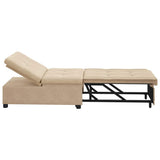 Canapé-Lit Crème 67 x 194 x 82 cm Tissu en microfibre
