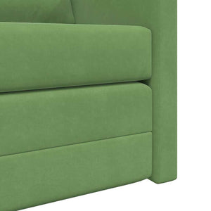 Canapé-lit avec coussin Vert clair 122 x 70 x 60 cm Velours