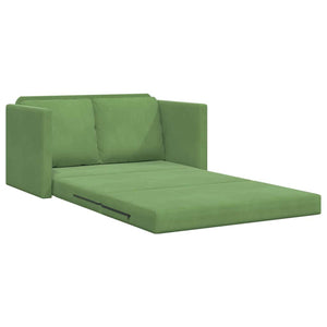 Canapé-lit avec coussin Vert clair 122 x 70 x 60 cm Velours