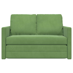 Canapé-lit avec coussin Vert clair 122 x 70 x 60 cm Velours
