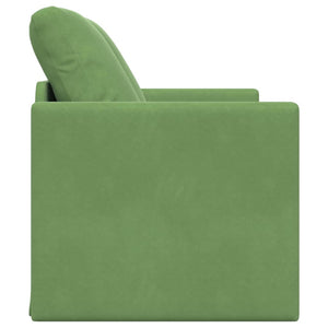 Canapé-lit avec coussin Vert clair 122 x 70 x 60 cm Velours