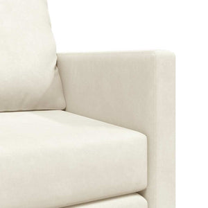 Canapé-lit avec coussin Crème 122 x 70 x 60 cm Velours