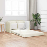 Canapé-lit avec coussin Crème 122 x 70 x 60 cm Velours
