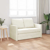 Canapé-lit avec coussin Crème 122 x 70 x 60 cm Velours