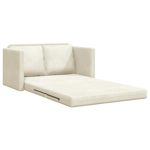 Canapé-lit avec coussin Crème 122 x 70 x 60 cm Velours