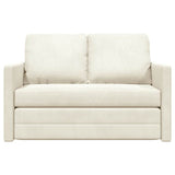 Canapé-lit avec coussin Crème 122 x 70 x 60 cm Velours