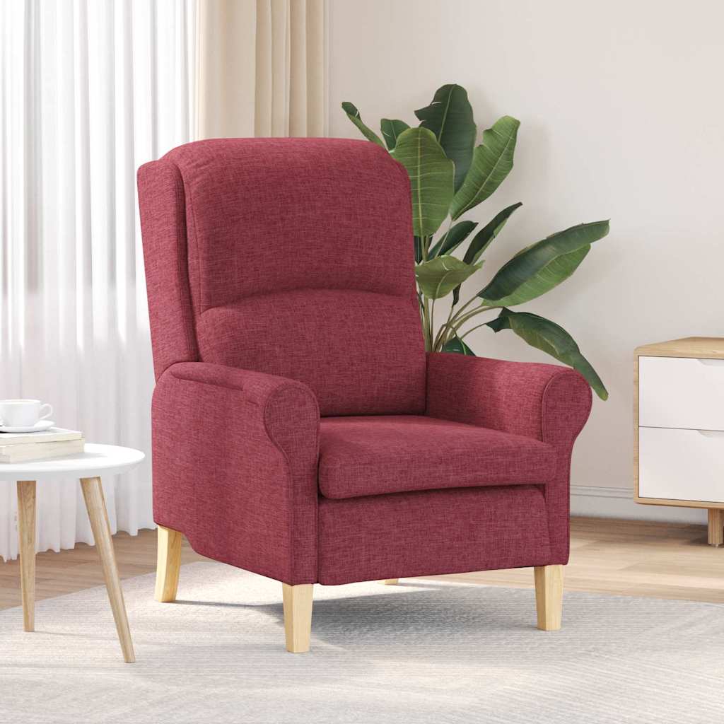 fauteuil Rouge bordeaux 76 x 94 x 102 cm tissu